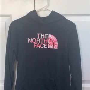 Black and Pink north face hoodie
